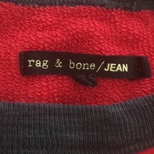 rag & bone Sweaters - Rag and Bone red and navy sweater pullover rag & bone Sweaters - Rag and Bone red and navy sweater pullover